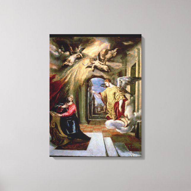 The Annunciation, c.1570-73 Canvas Print (Front)