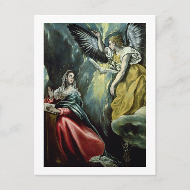 The Annunciation, c.1575 (oil on canvas) Postcard (Front)