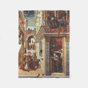 The Annunciation Carlo Crivelli Renaissance Art Fleece Blanket