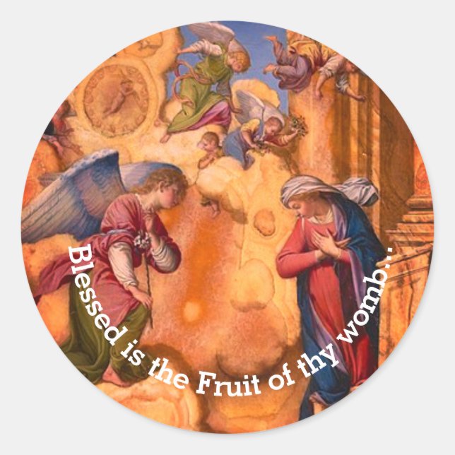 The Annunciation Classic Round Sticker (Front)
