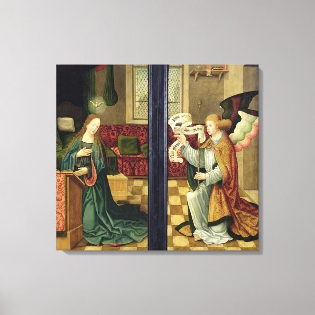 The Annunciation, Cologne School Canvas Print (Front)