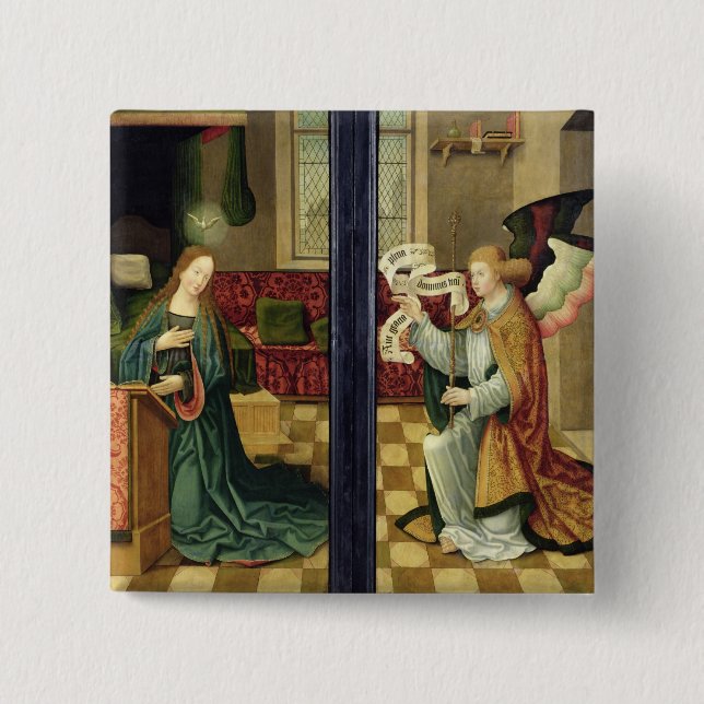 The Annunciation, Cologne School Pinback Button (Front)