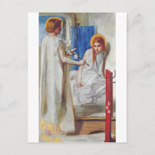 The Annunciation Dante Gabriel Rossetti Fine Art Postcard