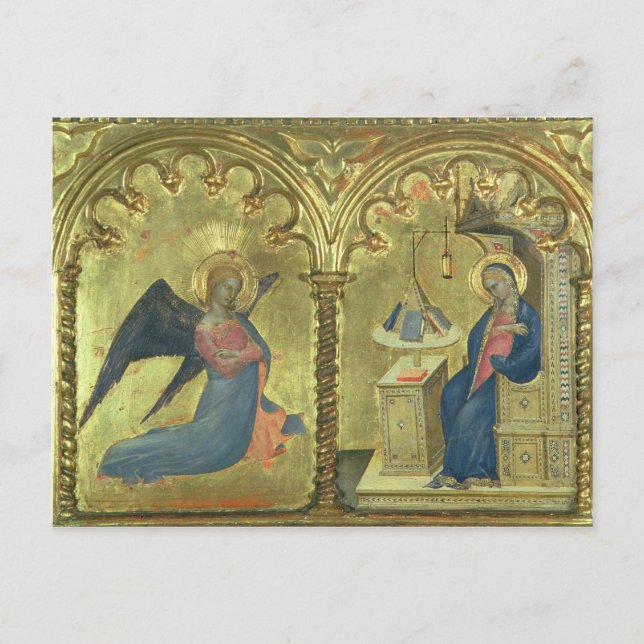 The Annunciation, detail from a polytych depicting Postcard (Front)