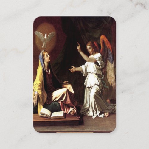 The Annunciation Hail Mary Prayer Card
