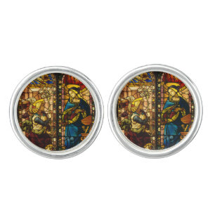 The Annunciation In Multi-Colors Cufflinks