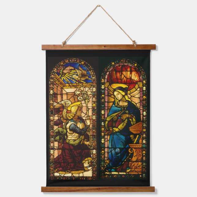 The Annunciation In Multi-Colors Hanging Tapestry (Front)