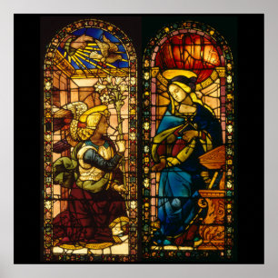The Annunciation In Multi-Colors Poster