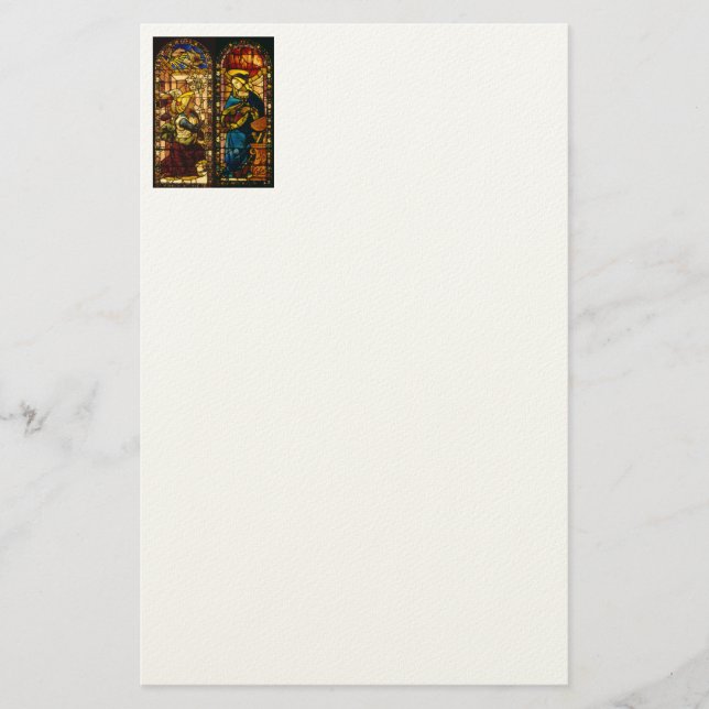 The Annunciation In Multi-Colors Stationery (Front)