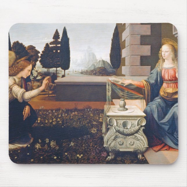 The Annunciation, Leonardo da Vinci, 1472–1473 Mouse Pad (Front)
