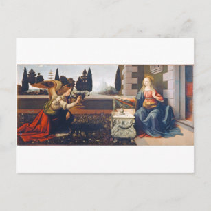 The Annunciation, Leonardo da Vinci, 1472–1473 Postcard