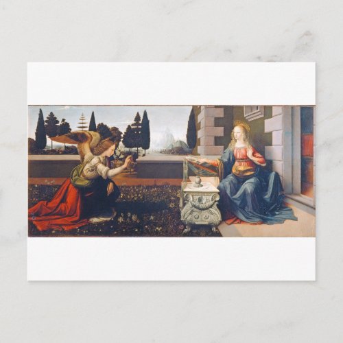 The Annunciation Leonardo da Vinci 14721473 Postcard