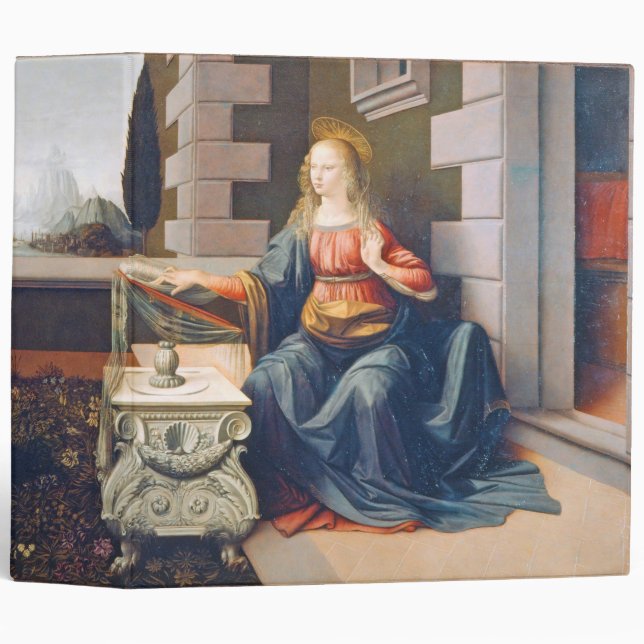 The Annunciation, Leonardo da Vinci 3 Ring Binder (Front/Spine)