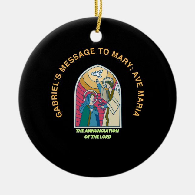 The Annunciation of the Lord Ceramic Ornament (Front)