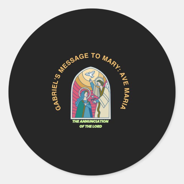 The Annunciation of the Lord Classic Round Sticker (Front)