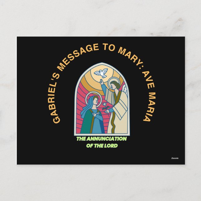 The Annunciation of the Lord Holiday Postcard (Back)