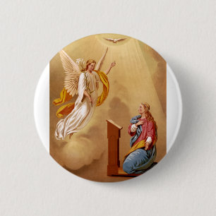 The Annunciation of Virgin Mary Button