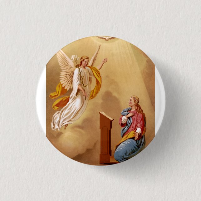 The Annunciation of Virgin Mary Button (Front)