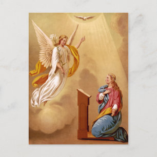 The Annunciation of Virgin Mary Fine Art Postcard