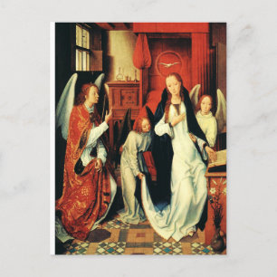 The Annunciation of Virgin Mary Hans Memling  Postcard