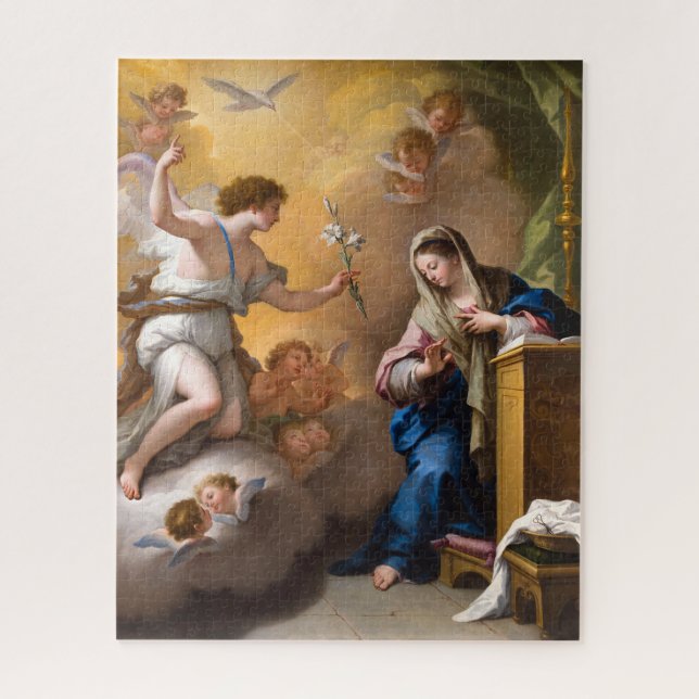 The Annunciation, Paolo de Matteis Jigsaw Puzzle (Vertical)