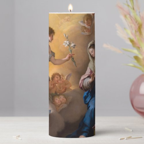 The Annunciation Paolo de Matteis Pillar Candle