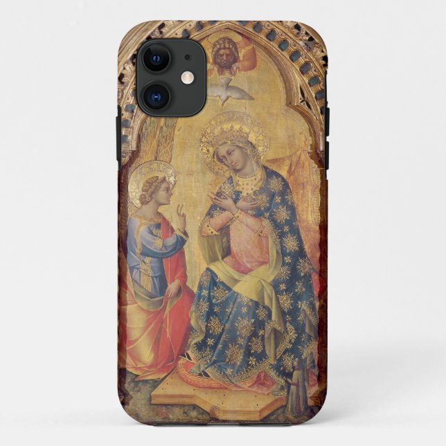 The Annunciation (part of polyptych) (oil on panel Case-Mate iPhone Case (Back)