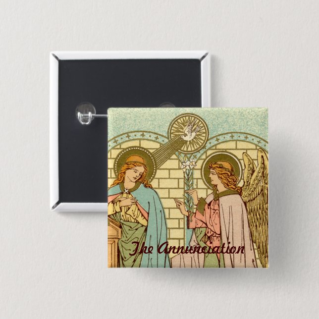 The Annunciation  (RLS 04) Button (Front & Back)