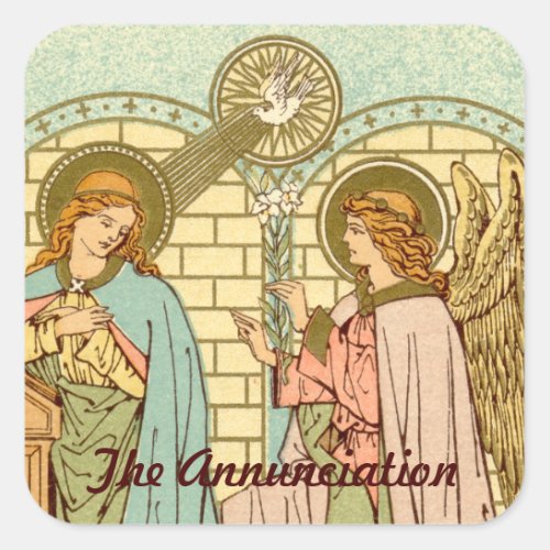 The Annunciation  RLS 04 Square Sticker