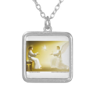 The Annunciation  Silver Plated Necklace