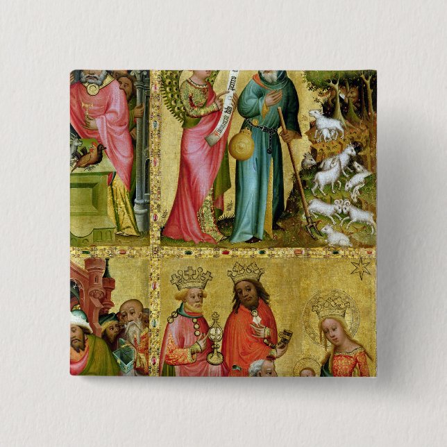 The Annunciation to St. Joachim Button (Front)