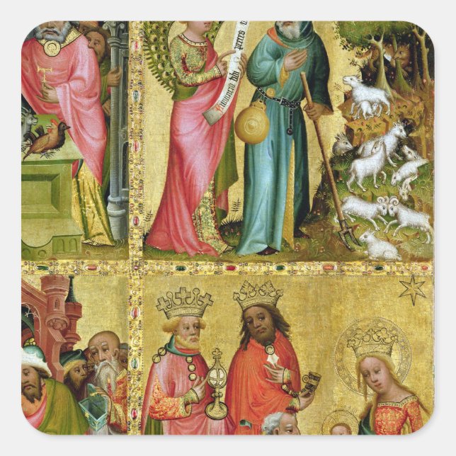 The Annunciation to St. Joachim Square Sticker (Front)