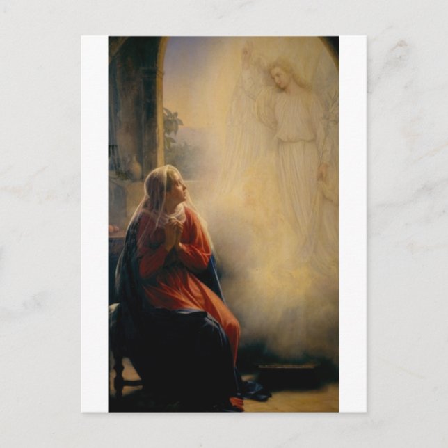 The Annunciation to the Blessed Virgin, Carl Bloch Postcard (Front)