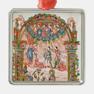 The Annunciation to the Shepherds Metal Ornament