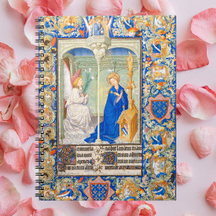 The Annunciation Virgin Mary Medieval Illumination Notebook
