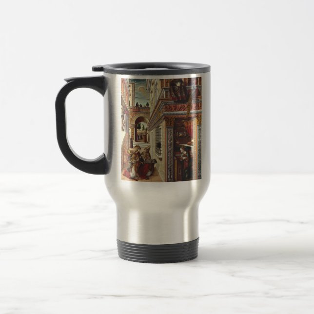 The Annunciation, with Saint Emidius Travel Mug (Left)