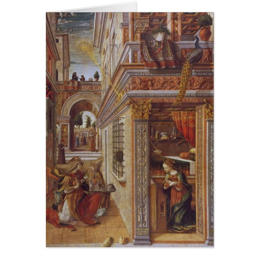 The Annunciation with St. Emidius, 1486 Cards (Front)
