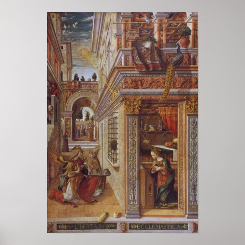 The Annunciation with St Emidius 1486 Poster