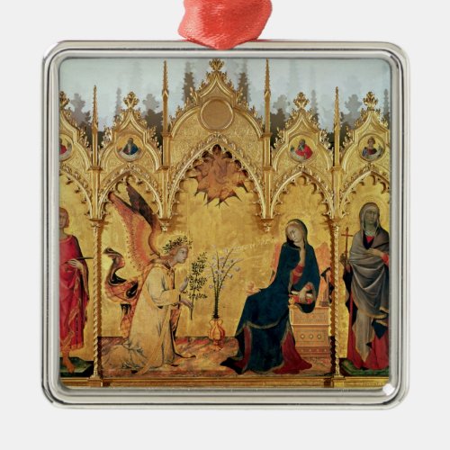 The Annunciation with St Margaret and St Metal Ornament
