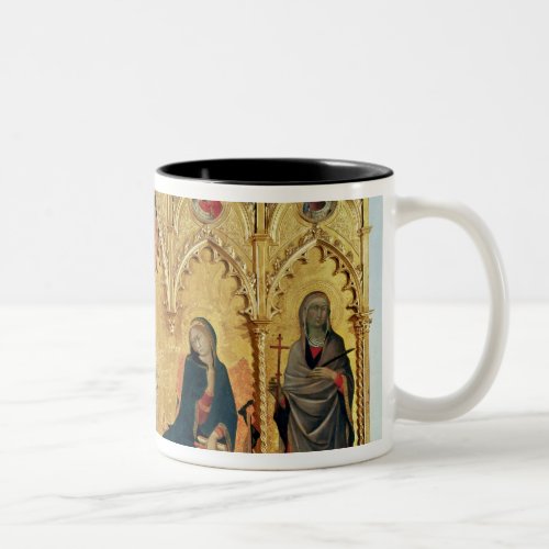 The Annunciation with St Margaret and St Two_Tone Coffee Mug