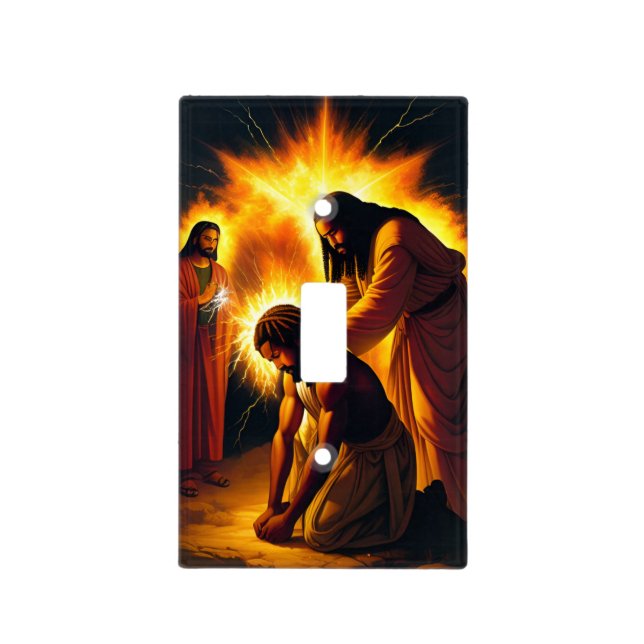 The Anointing Christian Art Light Switch Cover (Front)