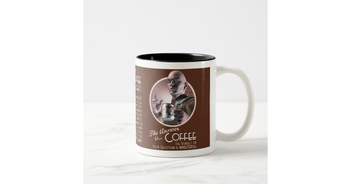 'The Answer is Coffee' Mug Zazzle