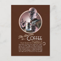 The Answer is Coffee Postcard