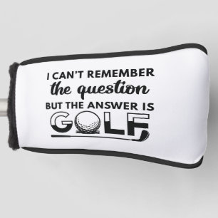 The Answer Is Golf Head Cover