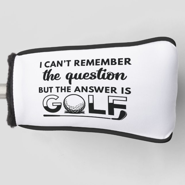The Answer Is Golf Head Cover (Front)