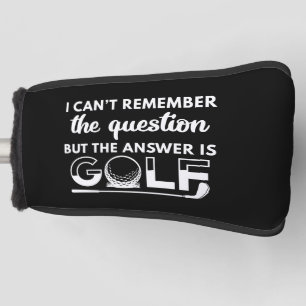 The Answer Is Golf Head Cover