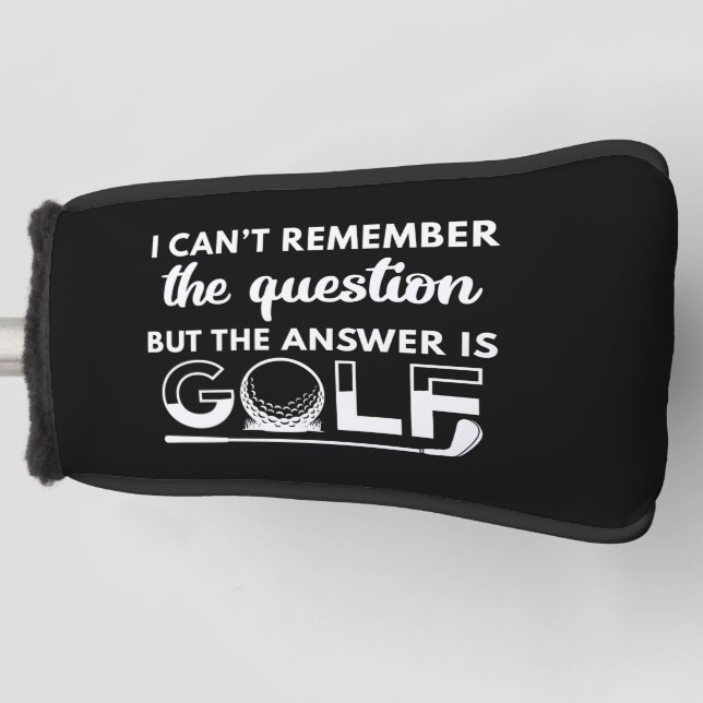 The Answer Is Golf Head Cover (Front)