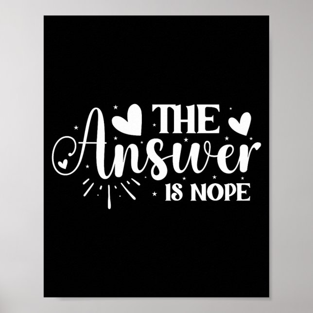 The Answer Is Nope  Poster (Front)