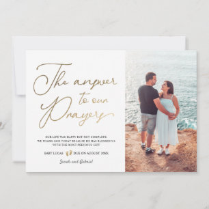 The Answer To Our Prayer Pregnancy Announcement