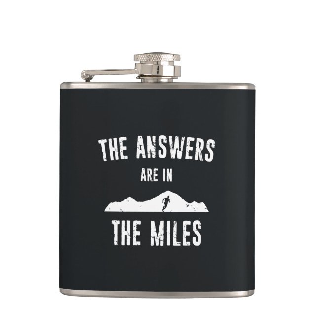 The Answers Are In The Miles Flask (Front)